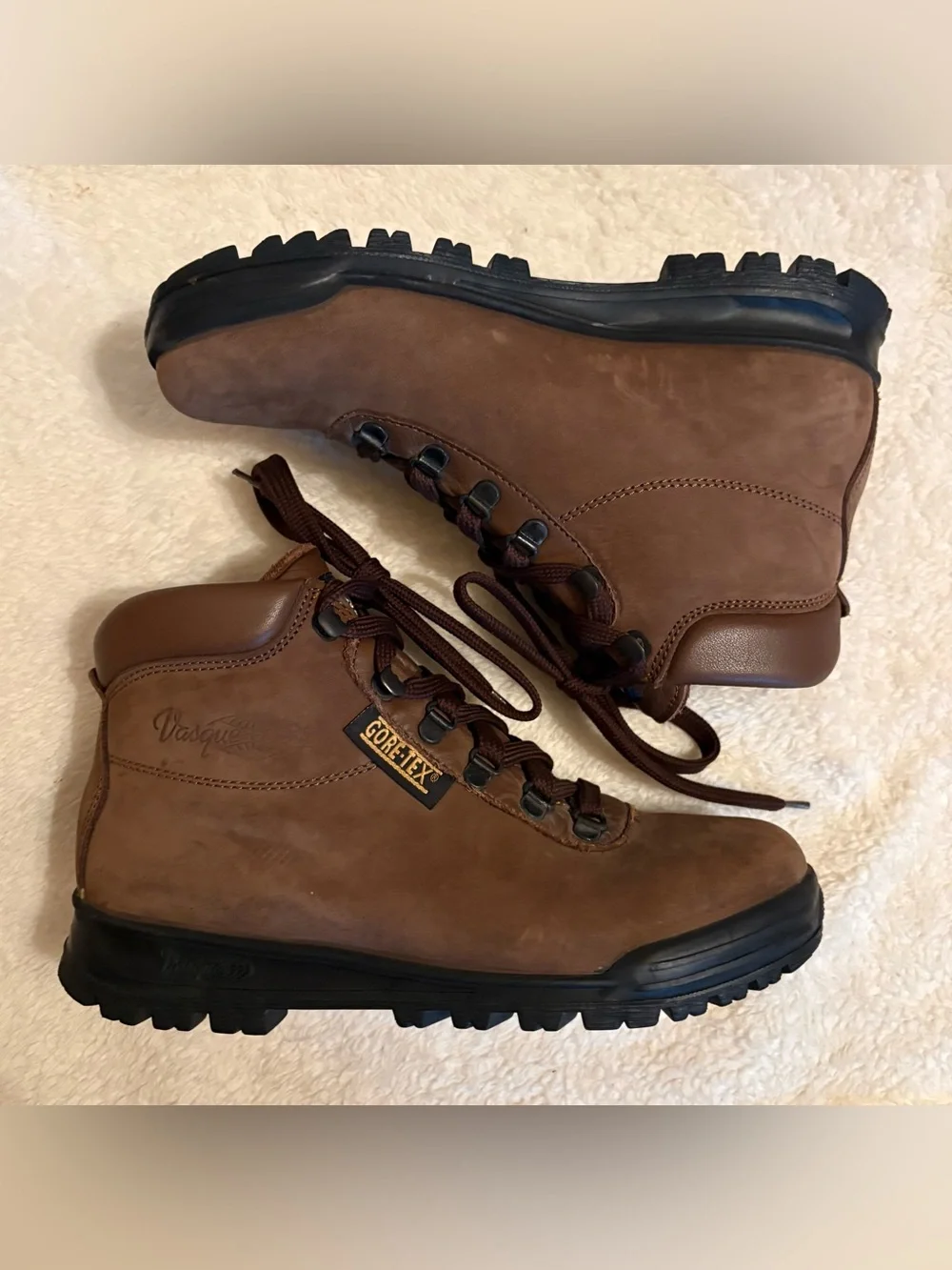 New Vasque Made In Italy Skywalk Brown Leather Suede Hiking Boots Gore-Tex 8  M